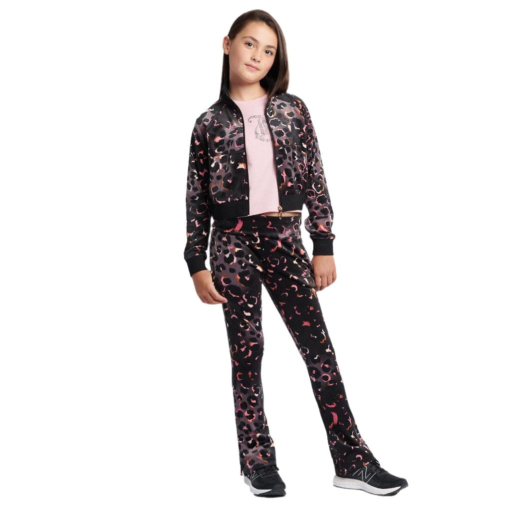 Juicy Couture Velour Leopard Print Zip Thru Tracksuit JuniorAlive & Dirty 