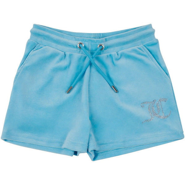 Juicy Couture Girl's Diamante Velour Shorts Blue – Alive & Dirty